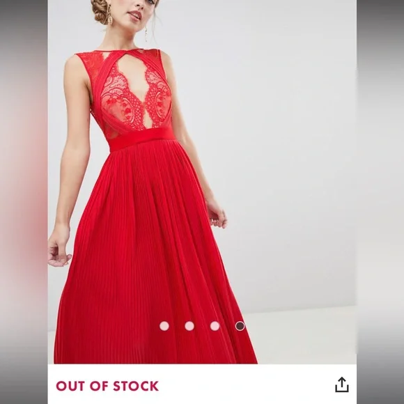 ASOS EMERALD GREEN Pleated with lace top Halter Gown US SIZE 2 - Picture 12 of 12